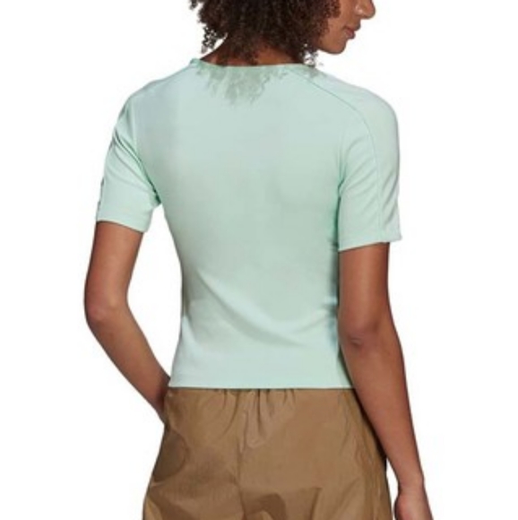 NWT Adidas Originals Women's Aqua V-neck T Shirt - Picture 2 of 8
